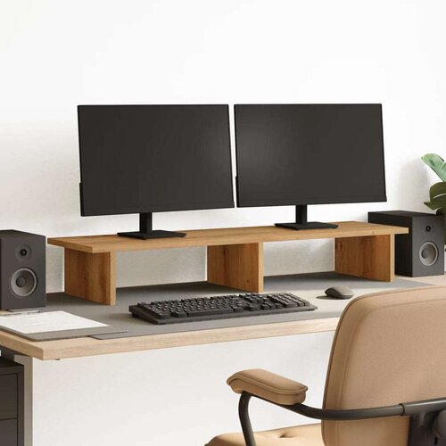  Stalak za monitor boja hrasta 100x27x15 cm konstruirano drvo Cijene