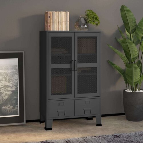 vidaXL Industrijska omara antracitna 70x40x115 cm kovinska Cene