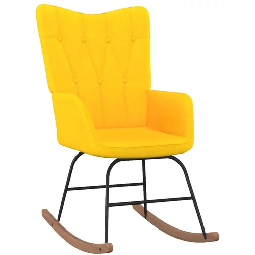 vidaXL Gugalni stol gorčično rumeno blago, (20702297)