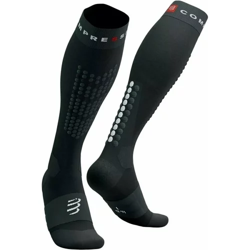 Compressport Alpine Ski Full Socks Black/Steel Grey T1 Čarape za trčanje