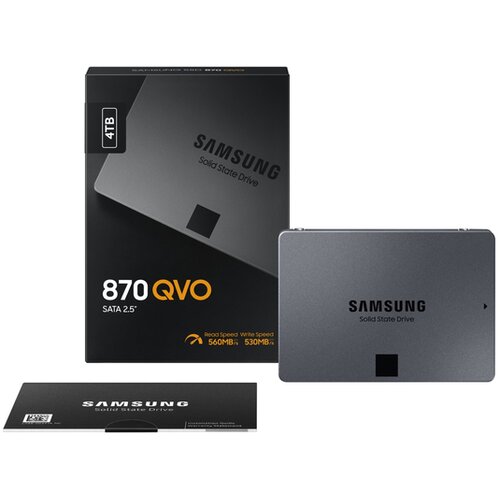 Samsung 870 QVO 4TB SSD, 2.5&amp;rdquo; 7mm, SATA 6Gb/s, Read/Write: 560 / 530 MB/s, Random Read/Write IOPS 98K/88K Slike