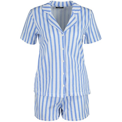 Trendyol Pajama Set - Navy blue - Graphic Cene