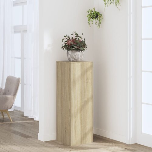 Furnova Stojalo za rastline sonoma hrast 33x33x100 cm inženirski les, (22014379) Slike
