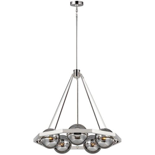 Quintiesse QN-HARPER5 - Luster na &scaron;ipci HARPER 5xE14/60W/230V sjajni hrom/zadimljeno staklo Cene
