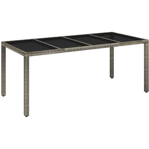  9-dijelni vrtni blagovaonski set sivi od poliratana Siva 190 cm table length Slike
