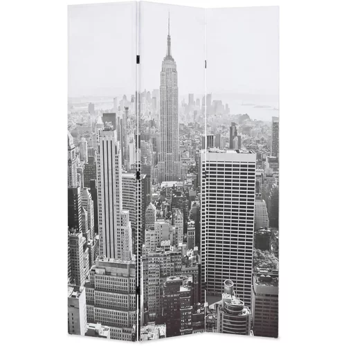 vidaXL Sklopiva sobna pregrada sa slikom New Yorka danju 120 x 170 cm