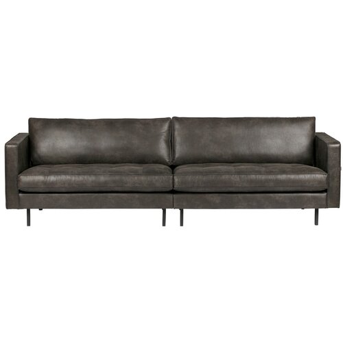 BePureHome crni kauč od reciklirane kože Rodeo, 277 cm Cijene
