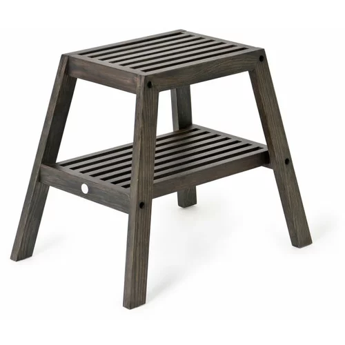 Wireworks Črn stolček iz hrastovega lesa Slatted Stool