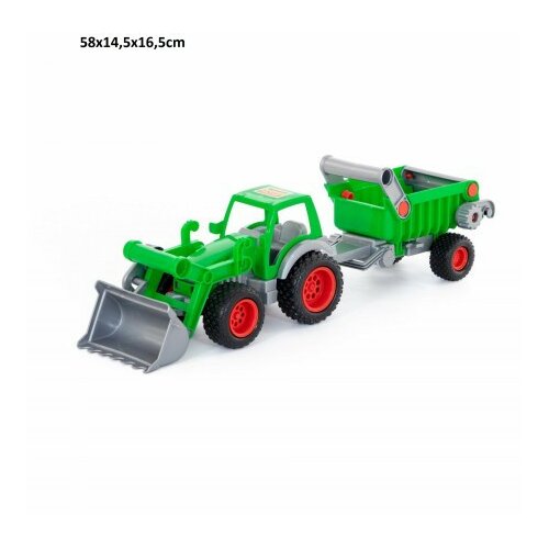 Traktor sa kašikom i prikolicom ( 008718 ) Cene