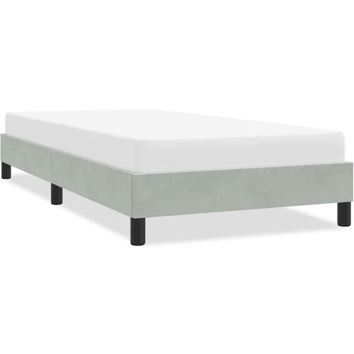  posteljni okvir brez vzmetnice svetlo siva 80x220 cm žamet, (21829499) Slike