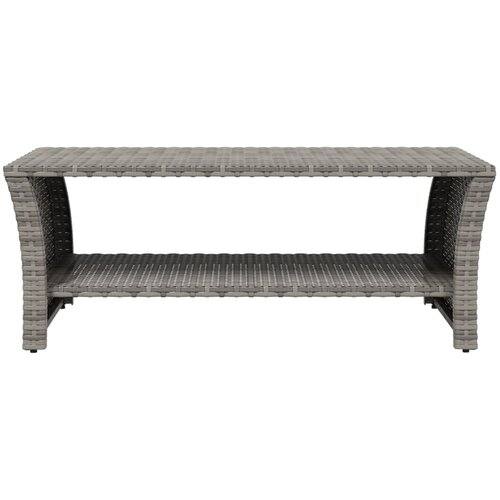  Stolić za kavu sivi 100 x 50 x 40 cm od poliratana Slike