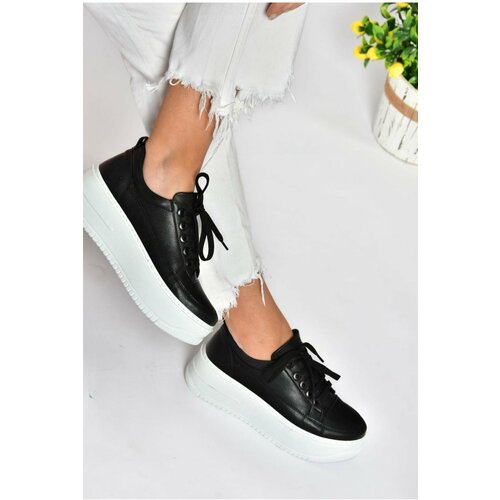 Fox Shoes P274117509 Black Women's High-Sole Sports Shoes Sneakers Slike