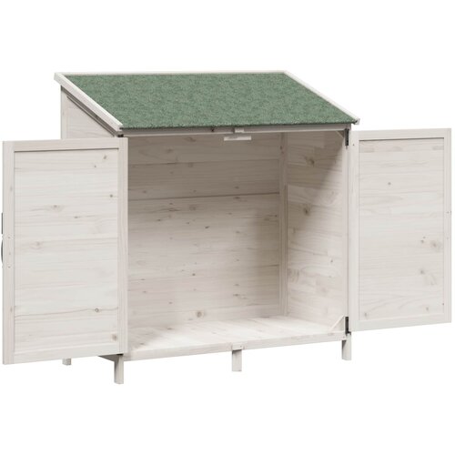  Vrtna &amp;Scaron;upa Bijela 106 x 56 x 113,5 cm Konstruirano drvo Slike
