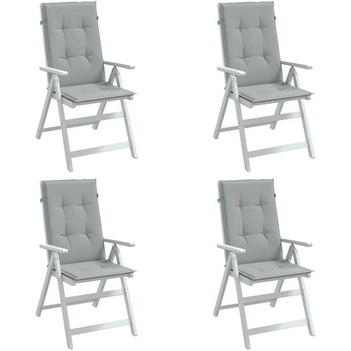  Jastuci za stolice 4 kom svjetlosivi 120 x 50 x 4 cm od tkanine Cijene