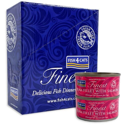 Fish4Cats file tune z lososom 10 x 70 g Slike