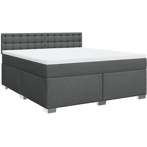 Maison Chic Box spring postelja - Vzmetna postelja z vzmetnico temno siva 180x200 cm blago SL5305, (21906359) Cene