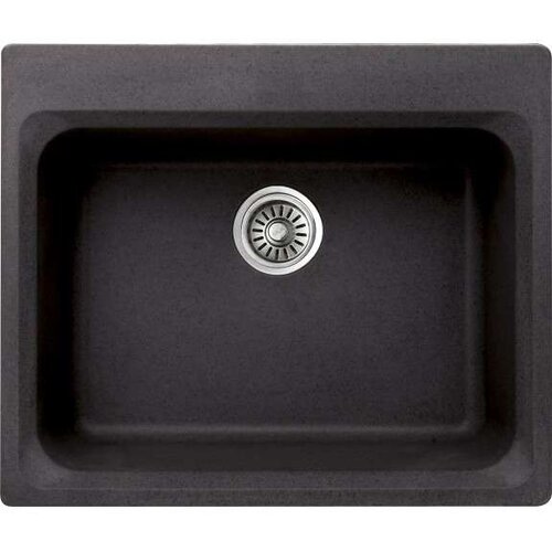 Inter Ceramic Sudopera usadna pravougaona 52x62x21 sifon 11cm granit crna+s1 Cene