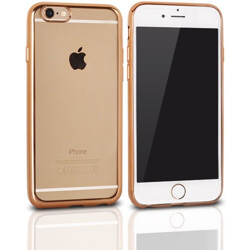  Gumijasti / gel etui Clear Case za LG K8 (2017) - zlati Slike
