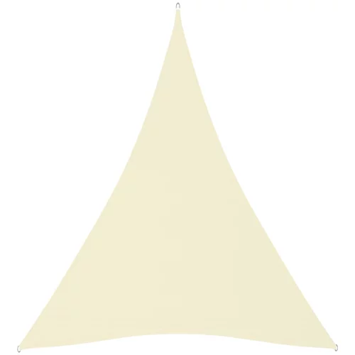vidaXL jedro protiv sunca od tkanine Oxford trokutasto 3x4x4 m krem