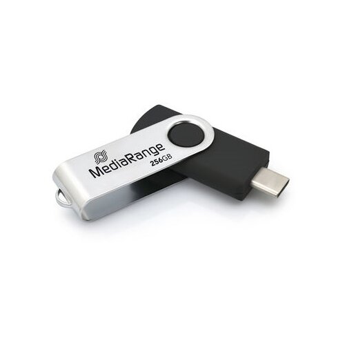 Mediarange Germany USB FLASH MEMORIJE TYPE-C 256GB 3.2 GEN 1 SWIVEL HOUSING/SREBRNO-CRNA Cene