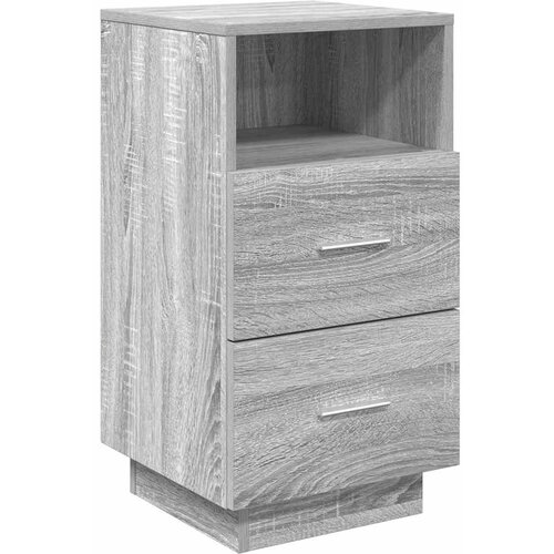 Maison Chic Nočna omarica - Nočna miza z 2 predaloma siva sonoma 36x36x68 cm, (21687252) Cene