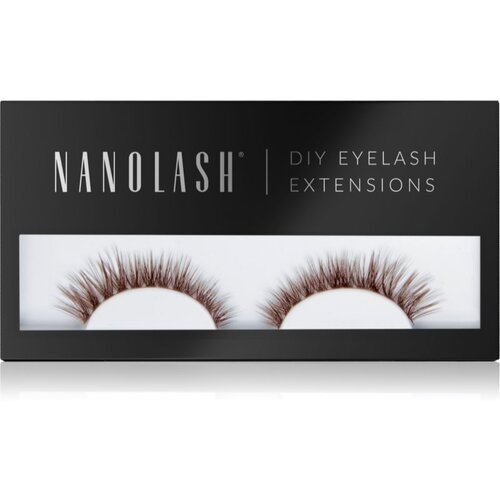 Nanolash DIY Eyelash Extensions set za kućno produljivanje trepavica Fantasy BROWN 36 kom Slike