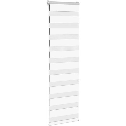 vidaXL Zebra senčilo bela 50x150 cm tkanina širina 45,9cm poliester Cene