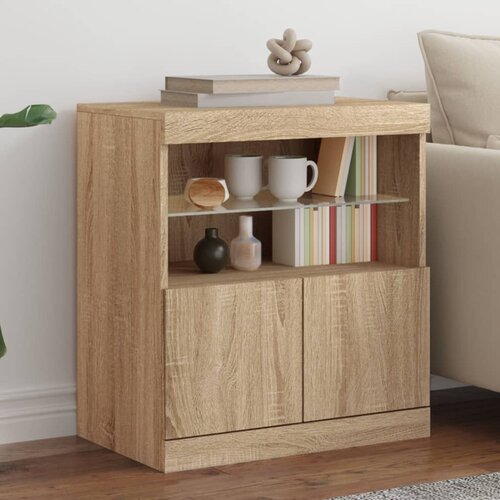  The Living Store Komoda z LED lučkami sonoma hrast 60x37x67 cm - Komoda, (21442451) Slike