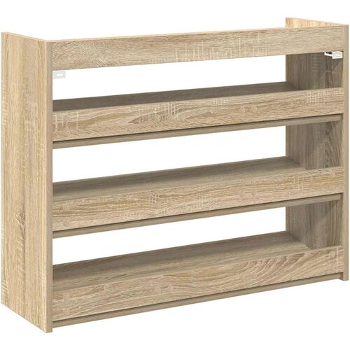 VidaXL stalak za cipele boja hrasta 80x25x62 cm konstruirano drvo Slike