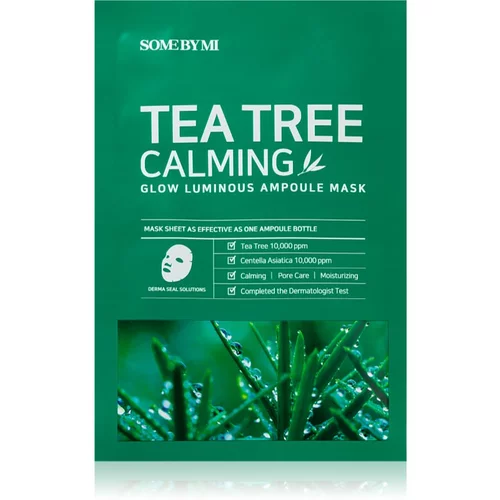 SOMEBYMI Glow Luminous Tea Tree Calming pomirjevalna tekstilna maska za problematično kožo 25 g