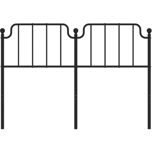  Metalno uzglavlje crno 150 cm Slike