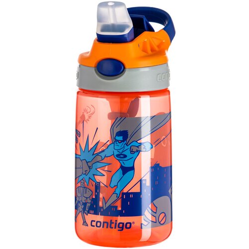 Contigo Otro&amp;scaron;ka hidracijska steklenička James 420 ml &amp;ndash; oranžna z junaki Slike
