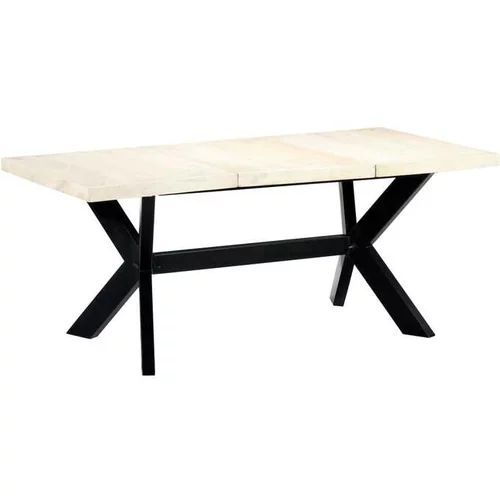  Jedilna miza trmangov les 180x90x75 cm bela