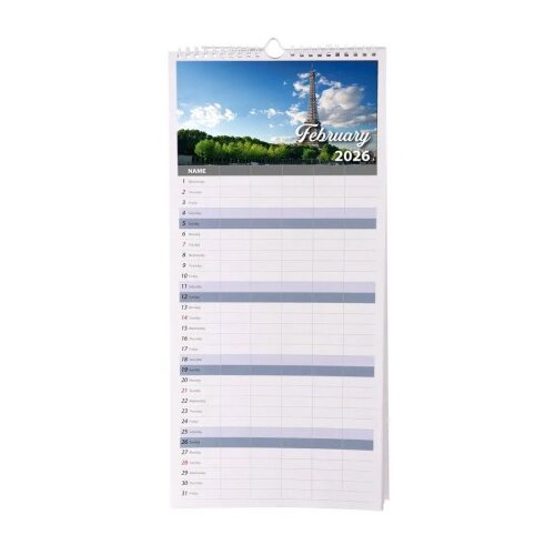 Biro time yearly 21 zidni kalendar 21x45cm 14 lista znamenitost ( 490039 ) Slike