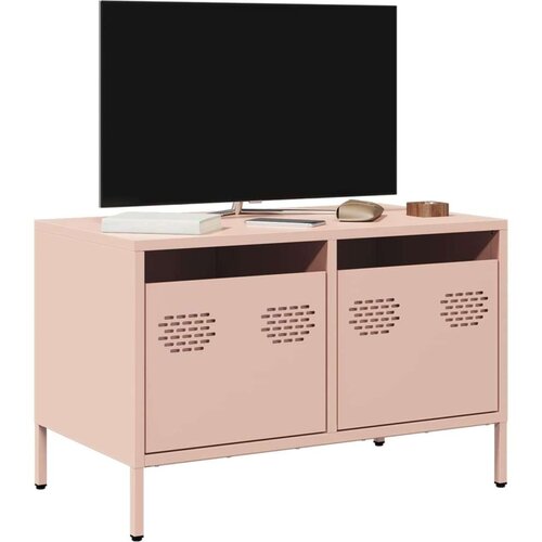 vidaXL TV ormarić ružičasti 68 x 39 x 43,5 cm hladno valjani čelik Cijene