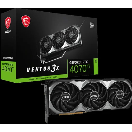 MSI Video Card NVidia GeForce RTX 4070 Ti VENTUS 3X E1 12G OC 12GB GDDR6X/192bit