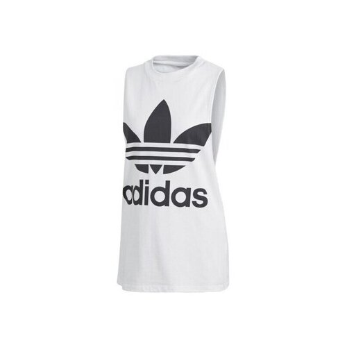 Adidas Majice s kratkimi rokavi Trefoil Tank Bela Slike