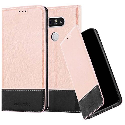 Cadorabo Case, združljiv z LG v rose Gold Black - za&scaron;čitni pokrov z magnetnim zapiranjem, stoječo funkcijo in režo za kartico, (20603246) Cene