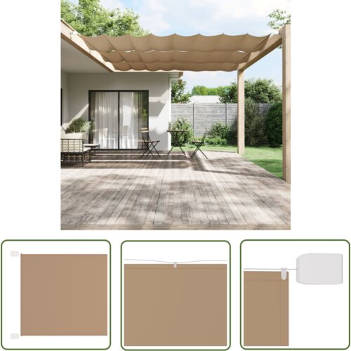  The Living Store Vertikalna markiza taupe 140x600 cm tkanina oxford - Vertikalna Markiza, (21742324) Slike