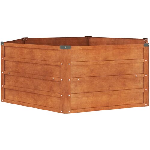VidaXL Vrtna visoka greda rusty 129x129x45 cm corten jeklo, (20758688) Slike
