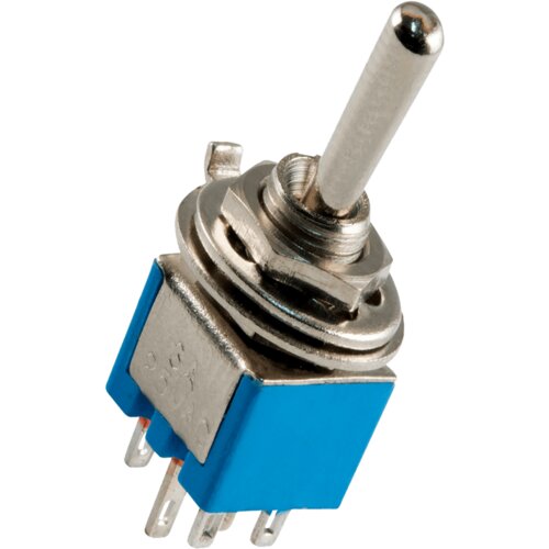 Home Prekidač KIP, 250 V~, 3 A, 13 &amp;times; 13 &amp;times; &amp;Oslash;6 mm, 2 položaja, ST 304, Plavi Slike