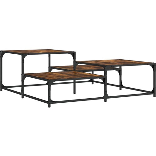  Stolić za kavu boja hrasta 107x107x40 cm konstruirano drvo Slike