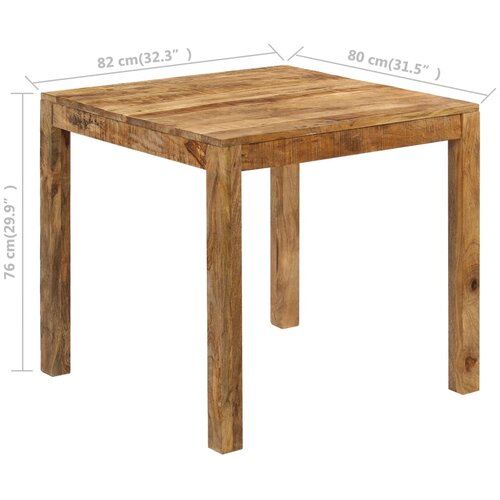 Maison Chic Jedilna miza - Kuhinjska miza - Jedilni stol iz trdnega mangovega lesa 82x80x76 cm, (21714902) Cene