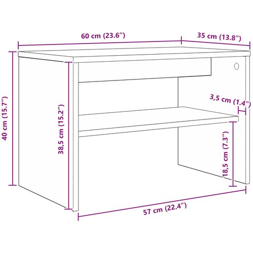  ormar Sonoma hrast 60 x 35 x 40 cm Konstruirano drvo Slike