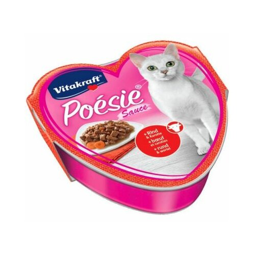 Vitakraft cat poesie govedina & šargarepa u sosu 85g hrana za mačke Slike