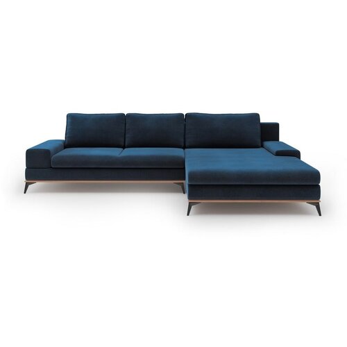 Windsor & Co Sofas kraljevo modra raztegljiva sedežna garnitura z žametnim oblazinjenjem Astre, desni kot Cene