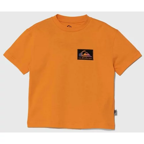 Quiksilver Dječja pamučna majica kratkih rukava BACKFLASHSSYTH boja: narančasta, s tiskom