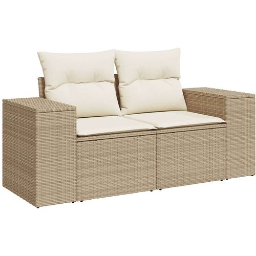 vidaXL 6-dijelni set vrtnih sofa s jastucima bež od poliratana Cijene
