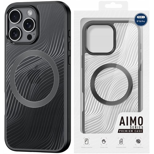 Dux ducis Aimo Mag maska ​​sa MagSafe i postoljem za iPhone 16 Pro Max &amp;ndash; crna Slike