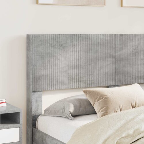 Krevetna konstrukcija s pohranom i uzglavljem Betonska siva 160 x 200 cm Slike